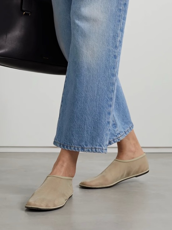 The Row Shoes - The Row Mesh Sock Flats